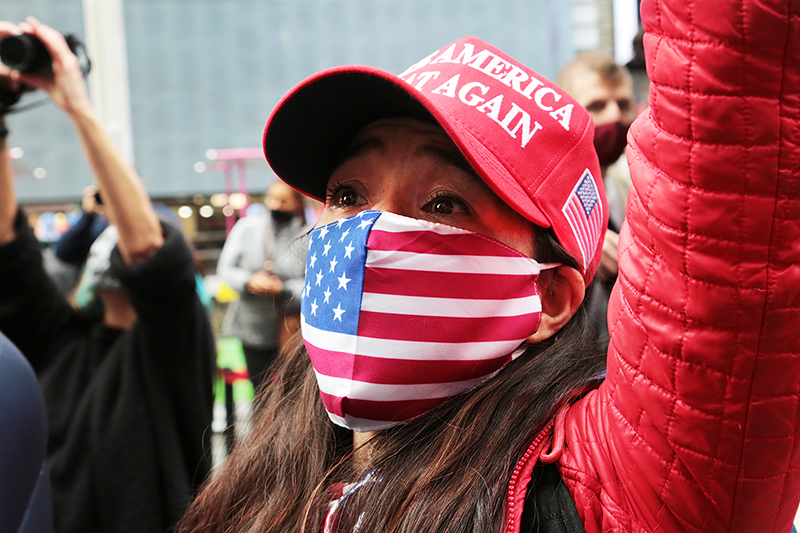 Trump Rally and Protest : Times Square : New York :  Events : Photo Projects :  Richard Moore Photography : Photographer : 